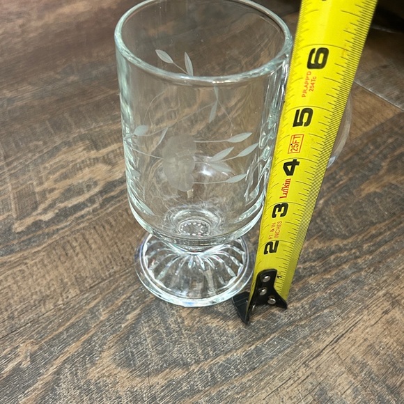 Princess House Heritage Footed Irish Coffee Mug Tempered Glass Cut Crystal Mint - Picture 6 of 7